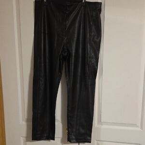 Ann Taylor Black Faux Leather Pants